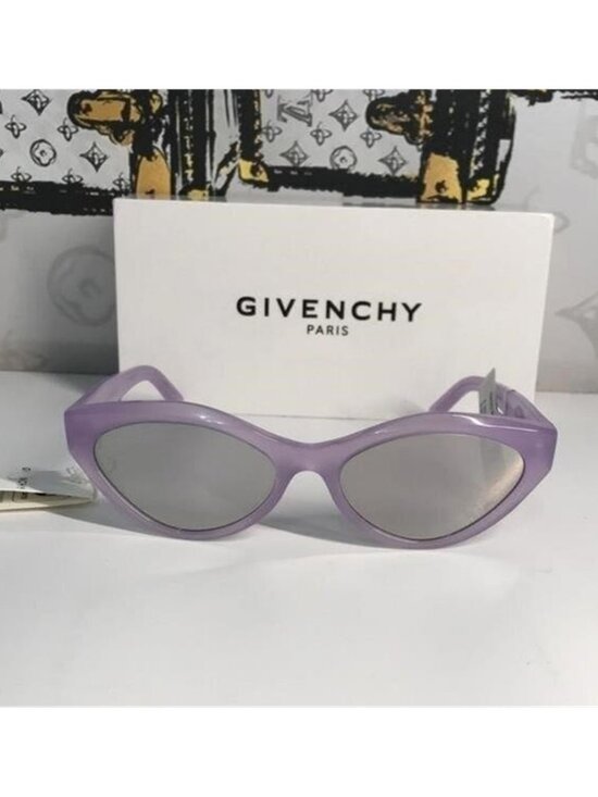 New Authentic Givenchy GV40025U Sunglasses – Purple Frame / Silver Mirror main image 7